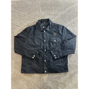 Yellowstone Denim Jacket Mens XL-3XL Black Rip Wheeler Cole Hauser Ranch Logo